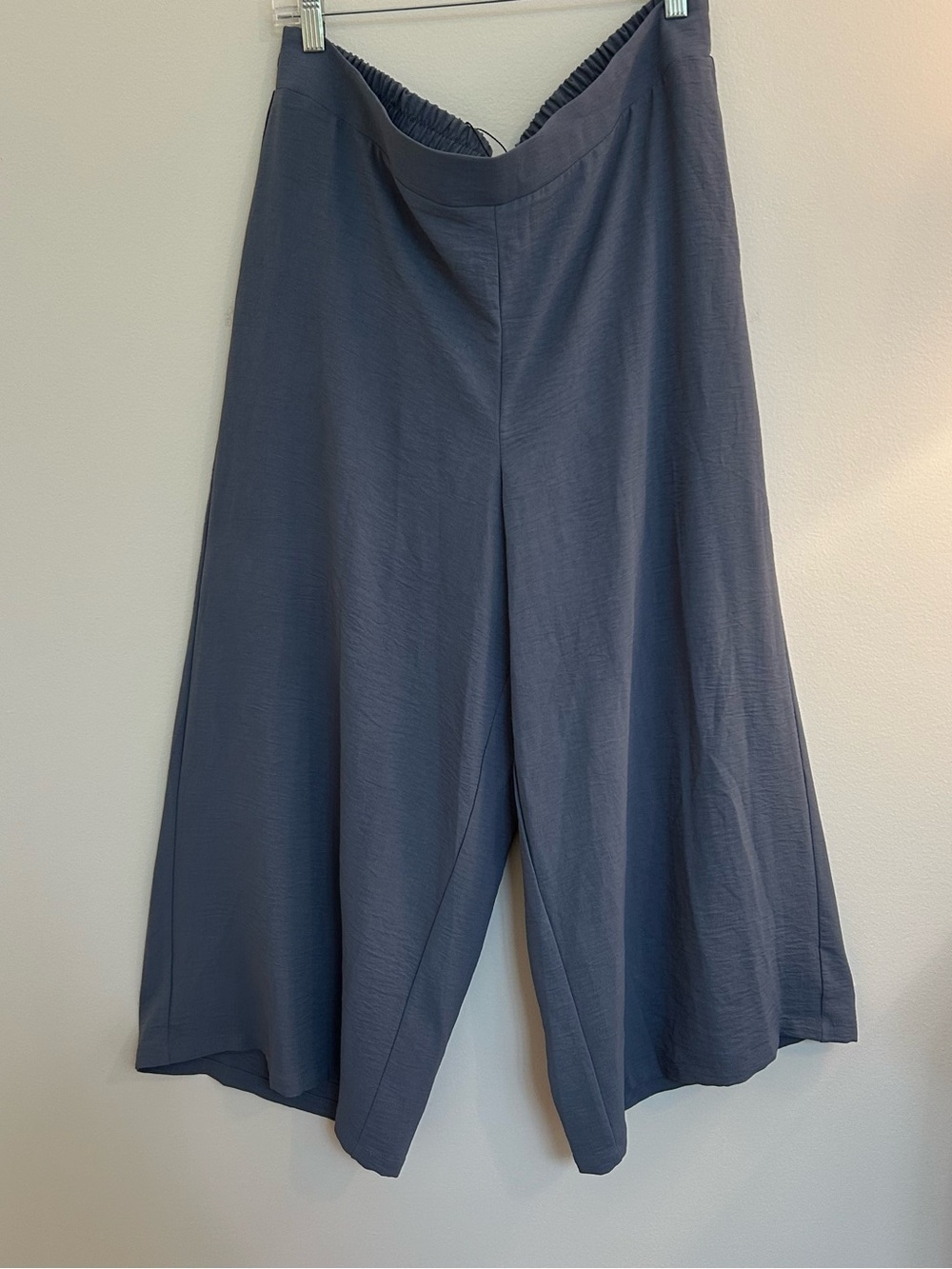Adrianna Papell Women’s XL Blue Wide Leg Culottes Pants NWT Pull On
